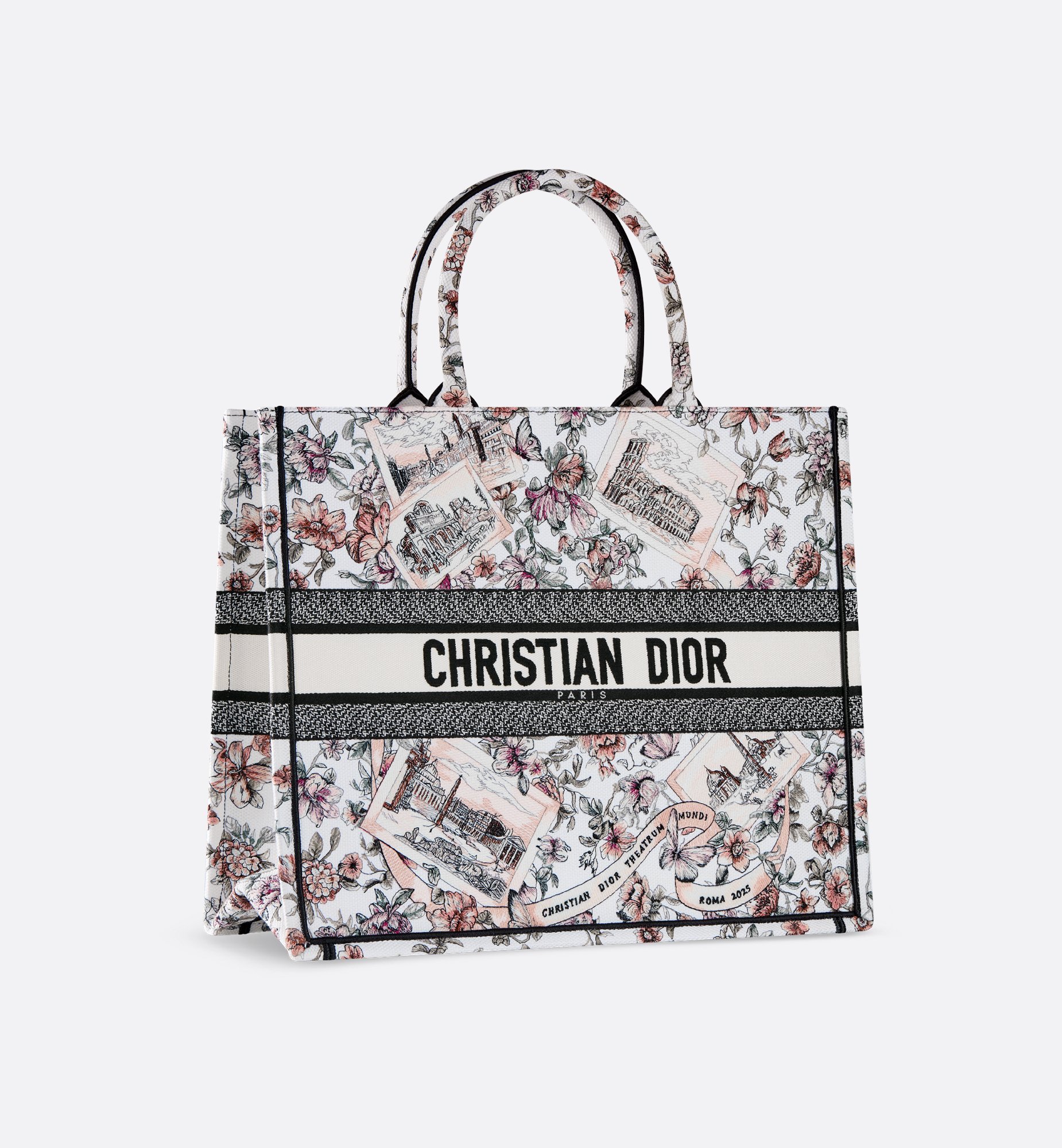 Dior Book Tote Shoulder Bag In Multi
