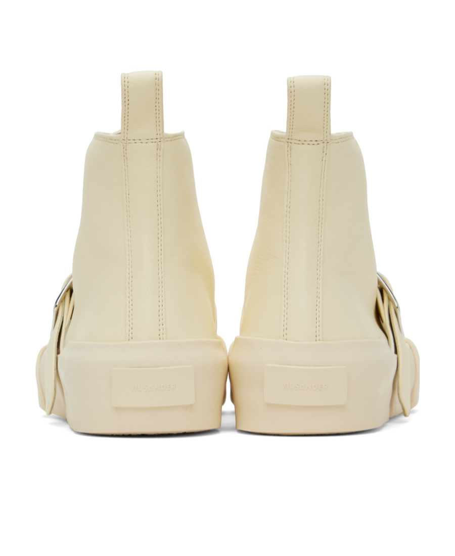Shop Jil Sander Round Head Lace-up Casual Sports Shoes In Nude