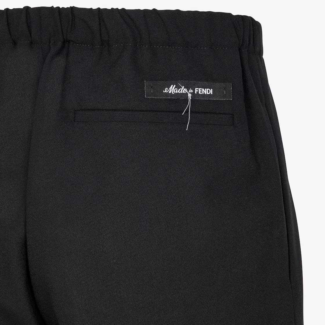 Fendi Virgin-wool Tapered Trousers In Black