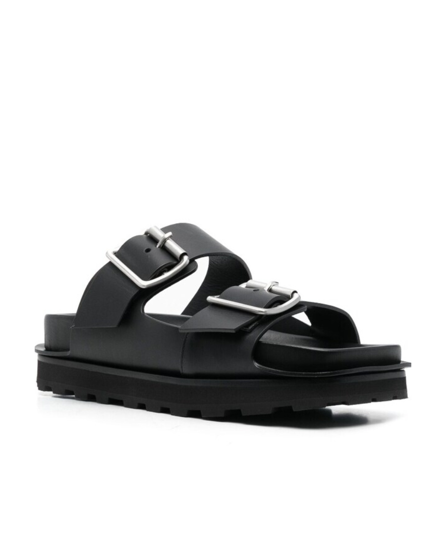 JIL SANDER DOUBLE BUCKLE-FASTENING SANDALS 