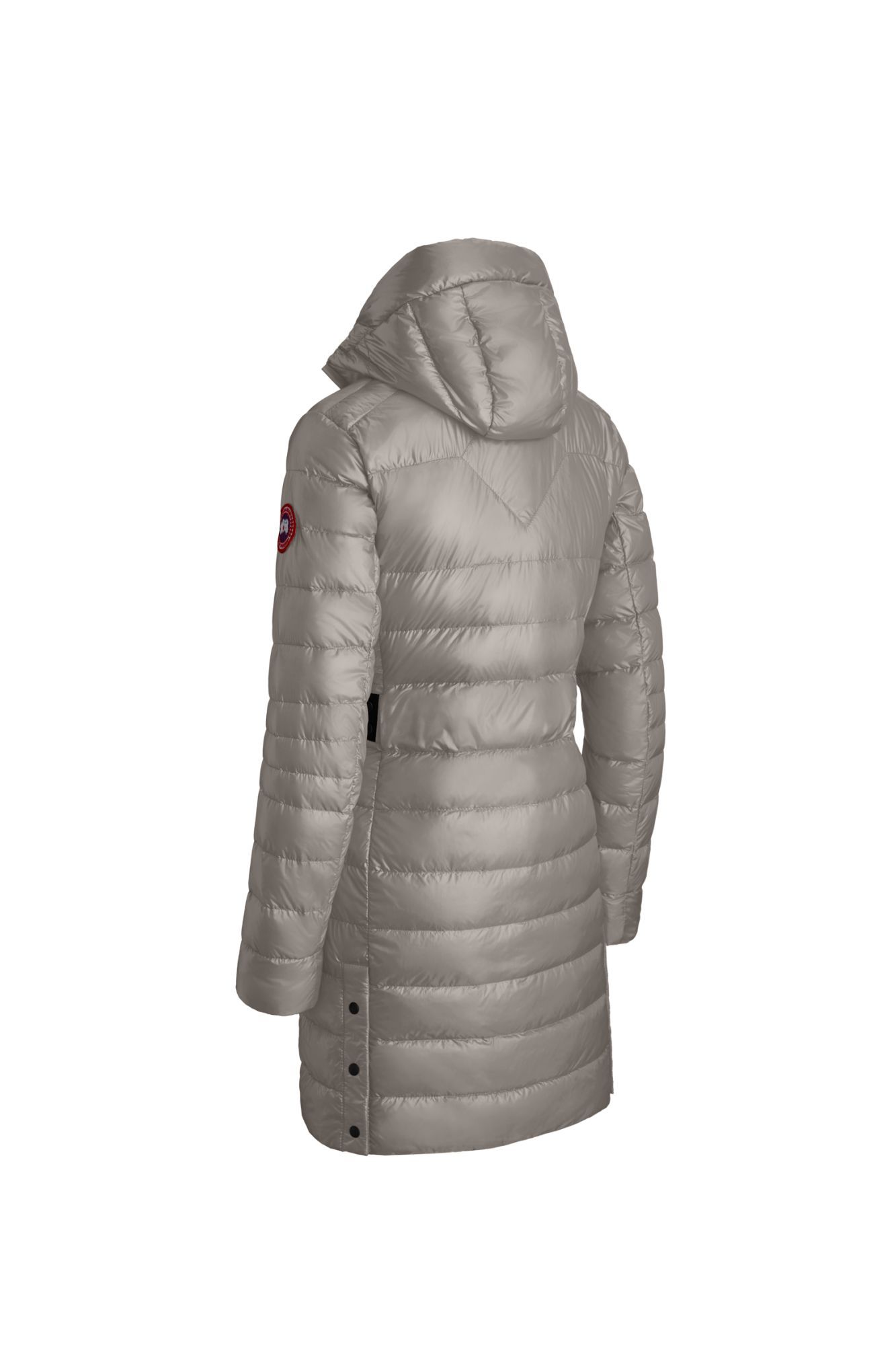 Canada Goose Black Recycled Polyamide Hooded Jacket For Women In Nude