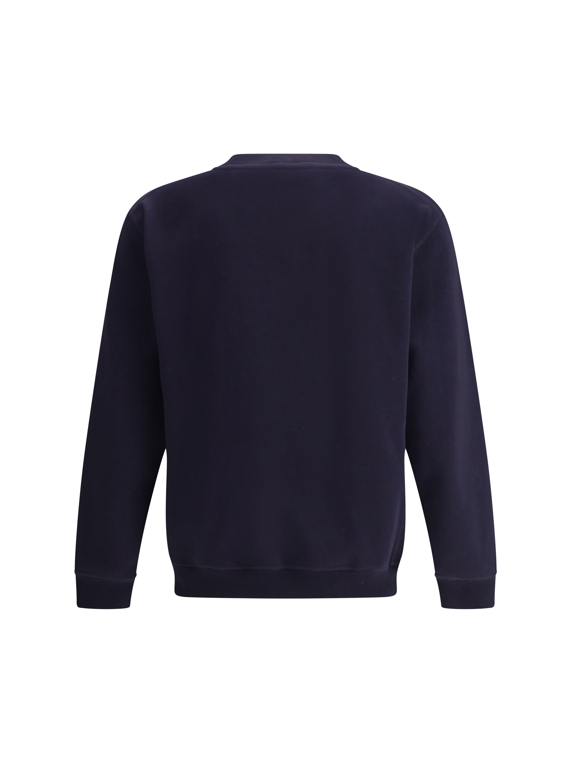 Brunello Cucinelli Sweatshirt In Blue With A Crew Neck And Pint In Purple