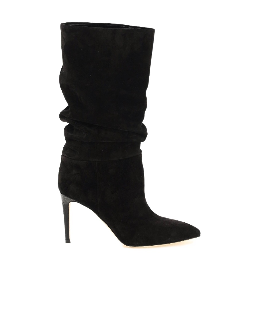 Paris Texas Stiletto Slouchy 110mm Ankle Boots In Black