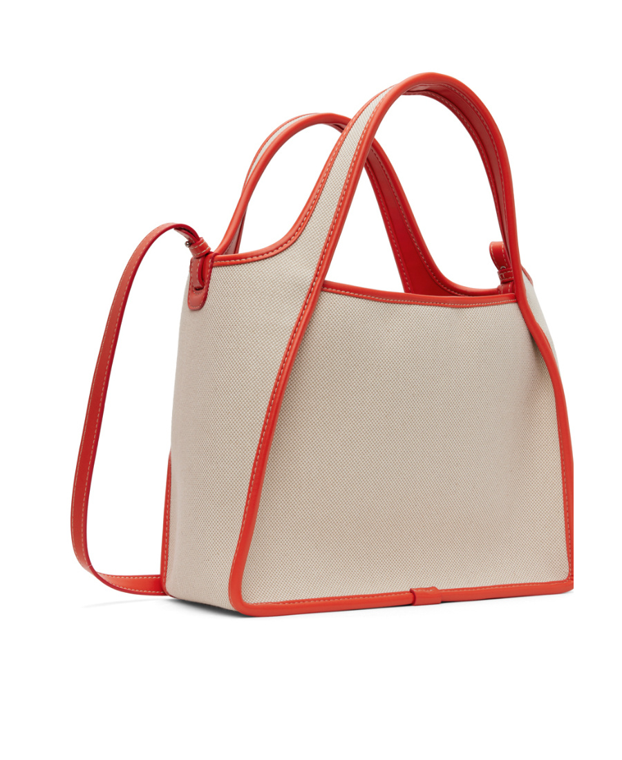 STELLA MCCARTNEY EMBROIDERED-LOGO CANVAS TOTE BAG