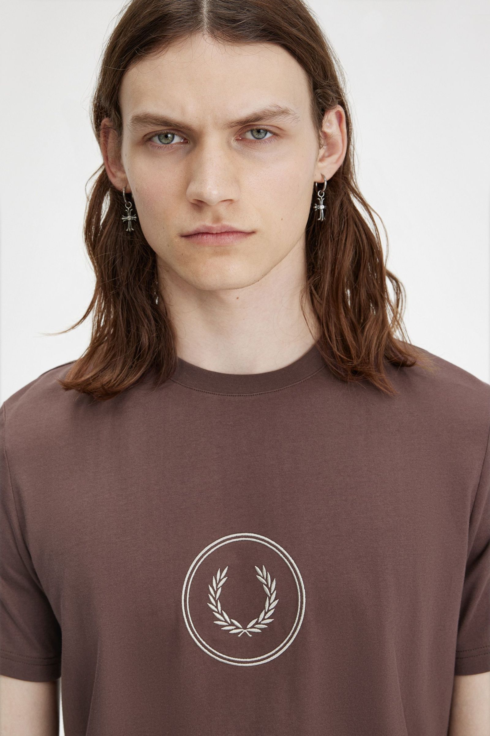 Fred Perry Logo T-shirt In Red