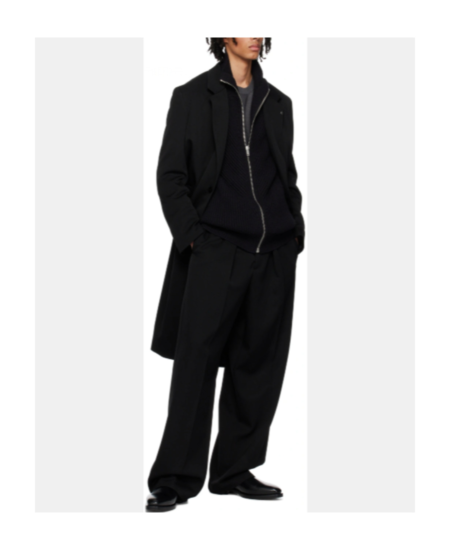 Jil Sander Rib Round Neck Sweater In Black