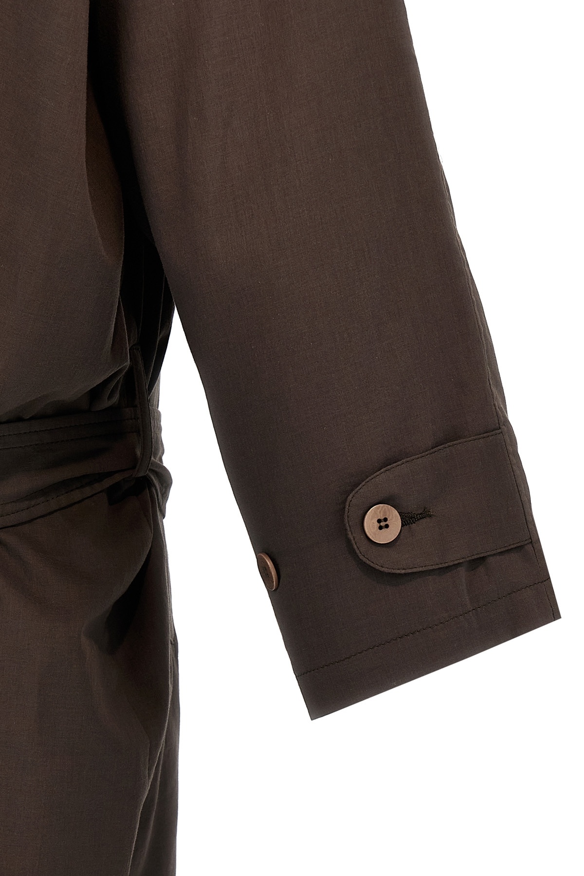 Magliano Sophisticated Waist Belted Coat In Brown