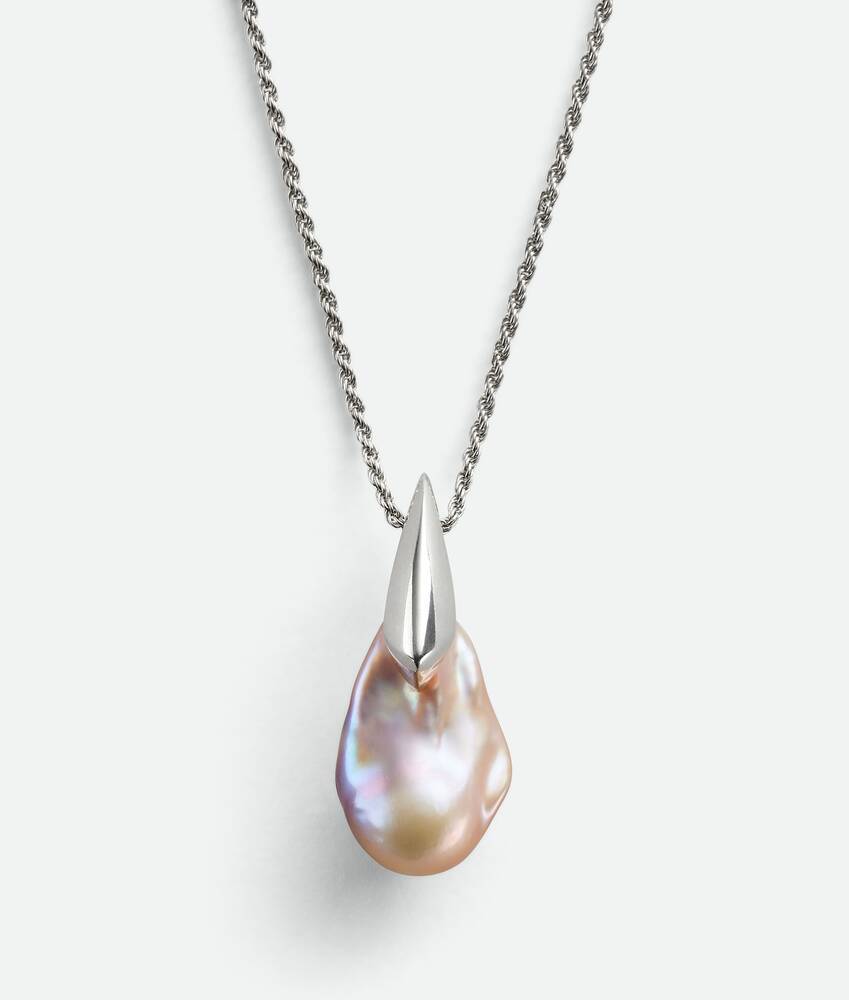 Bottega Veneta Pearl Pendant Necklace In White