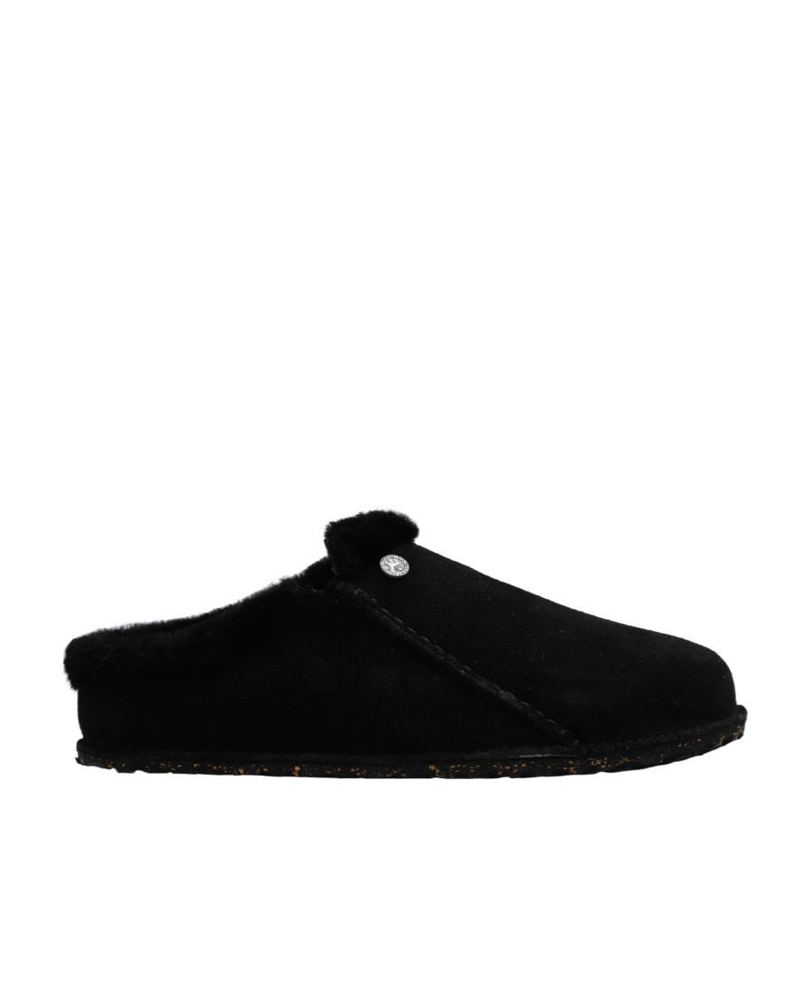 Birkenstock Zermatt Suede Slides In Black