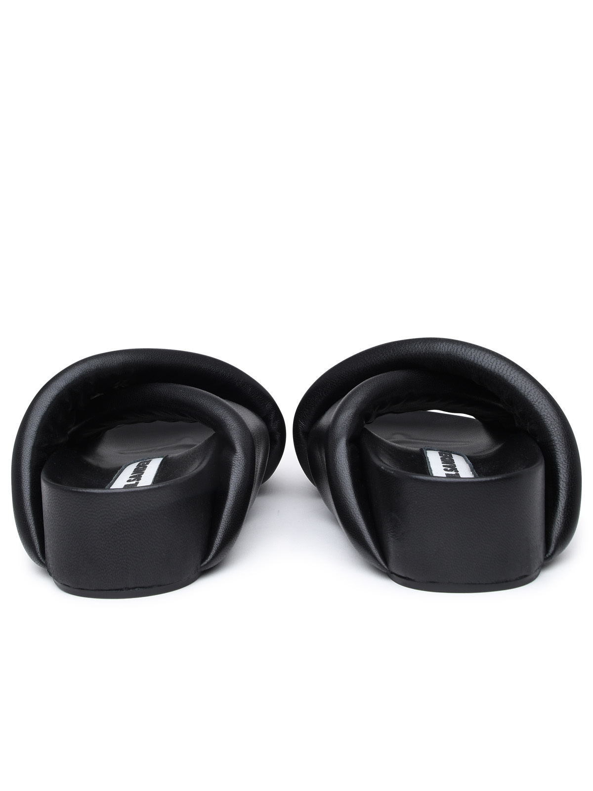 Jil Sander Cross-over Leather Sandals In Black