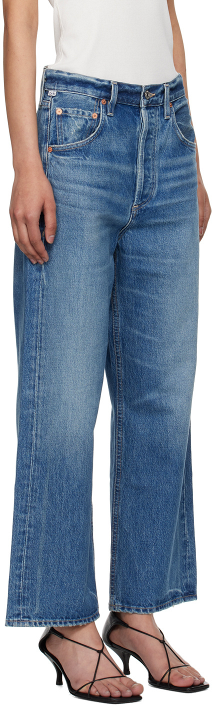 Citizen Of Humanity Blue Gaucho Jeans In Blue