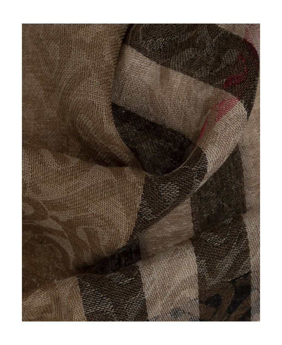 Burberry Vintage Check Fine-knit Scarf In Brown