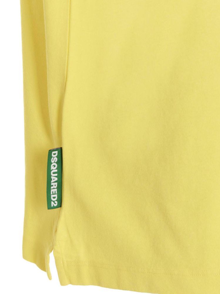 Dsquared2 Logo-print Short-sleeved T-shirt In Yellow