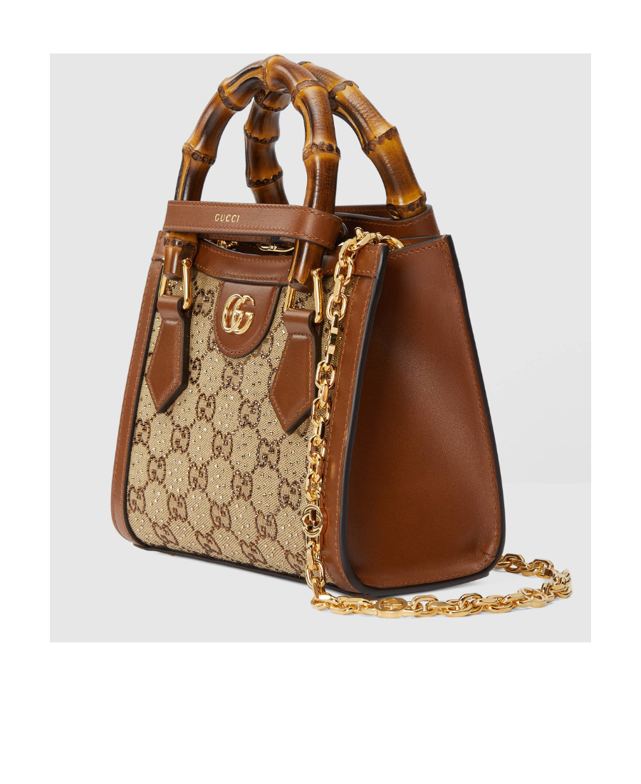 Gucci Mini Diana Tote Bag In Brown