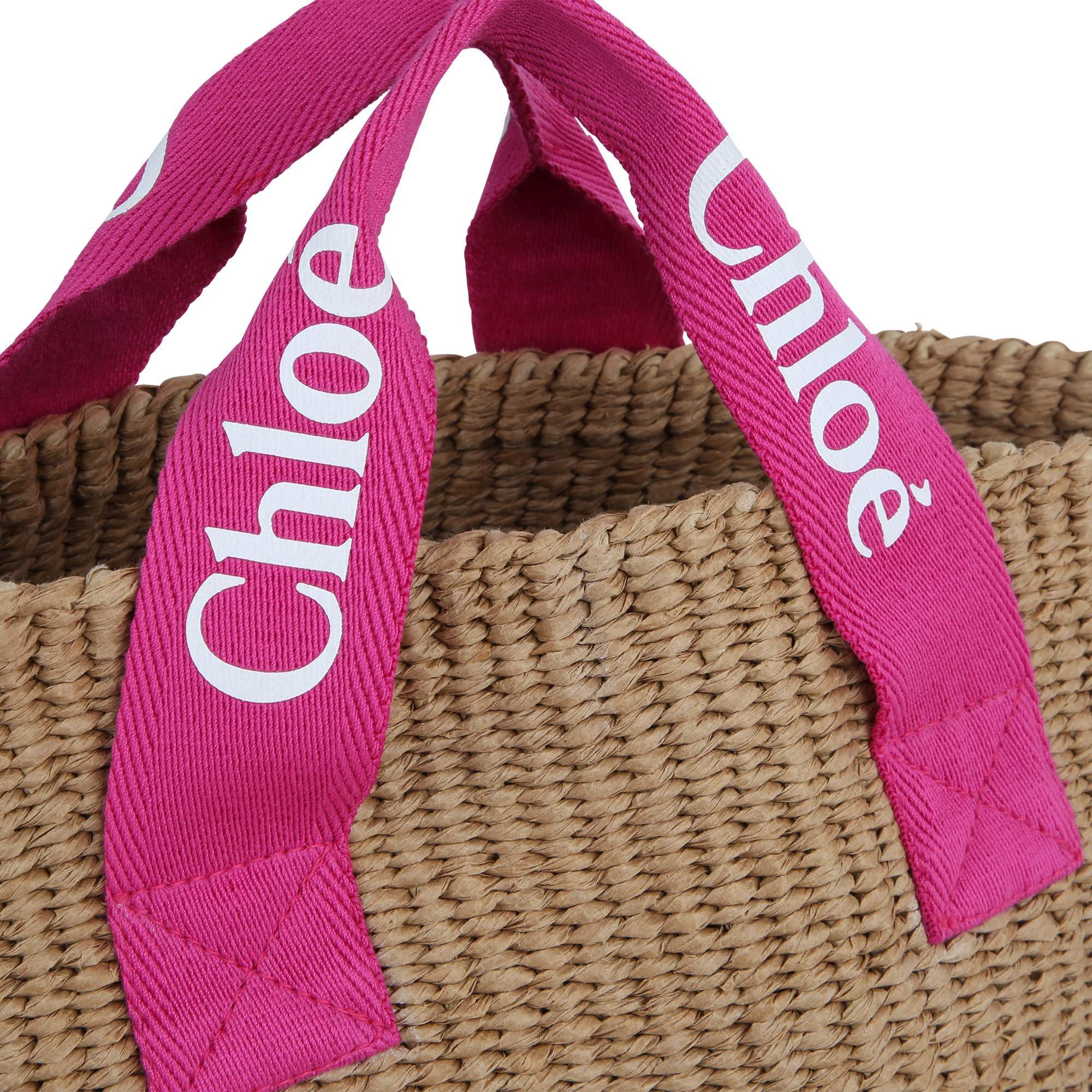 Chloé Kids X Mifuko Logo Printed Tote Bag In Brown