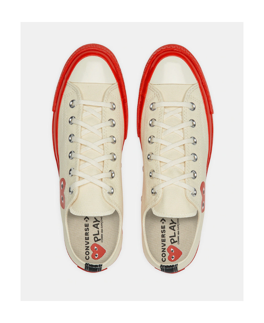 Shop Comme Des Garçons Play Tie Casual Sports Shoes In Red