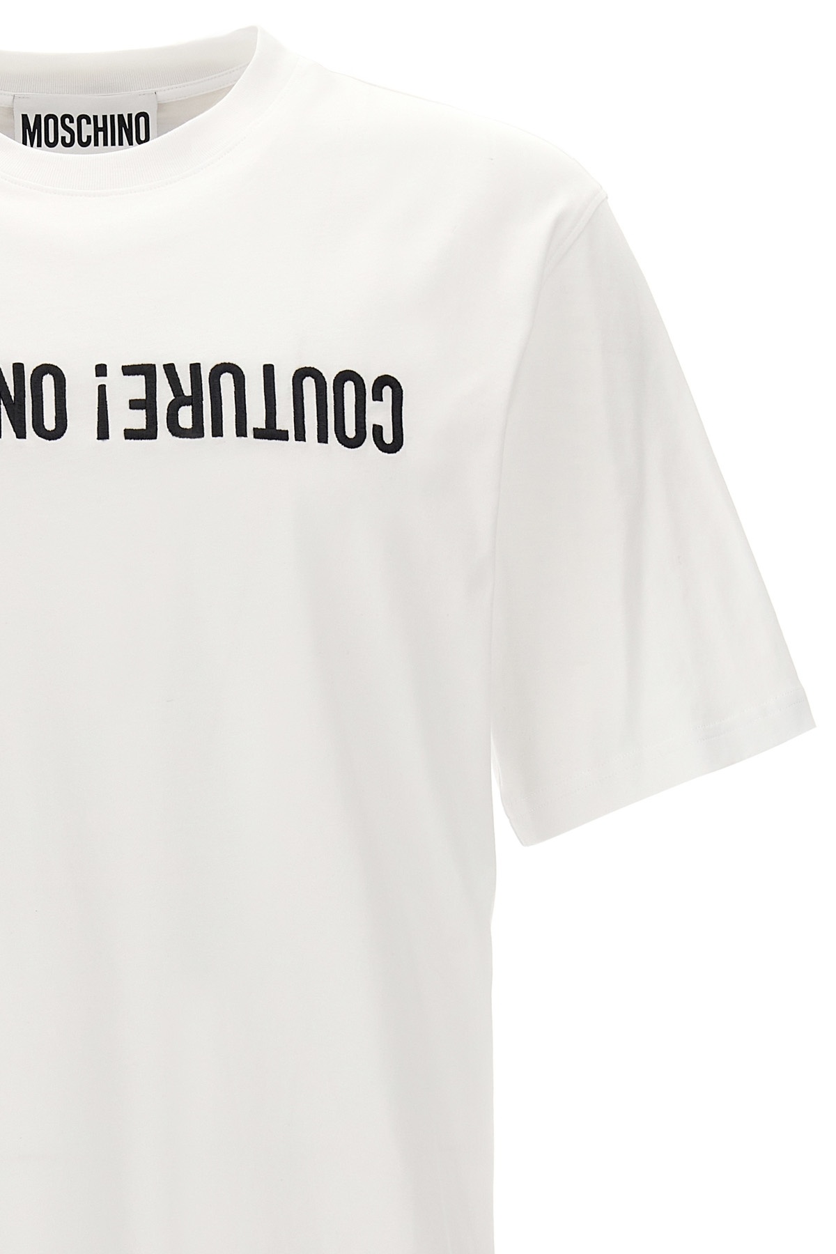 Moschino Upside Down Logo T-shirt In White