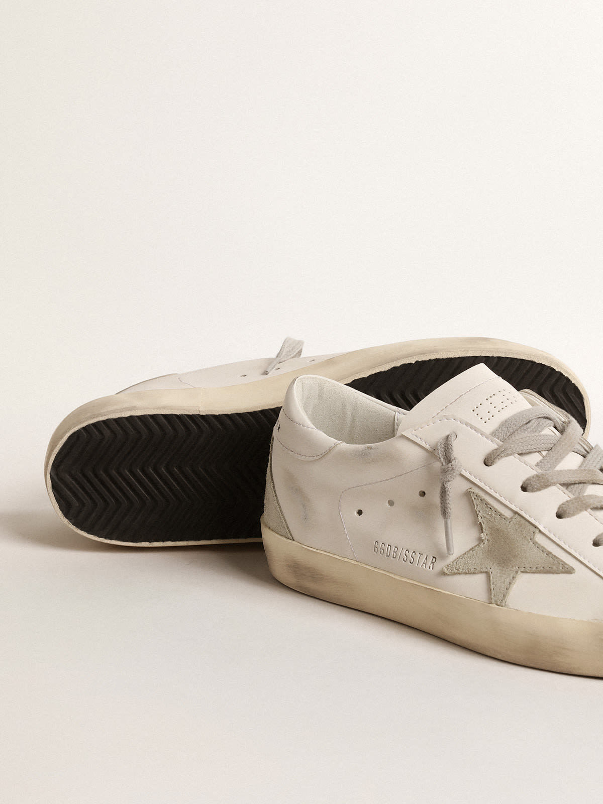 Golden Goose Super-star Low-top Leather Sneakers In Nude