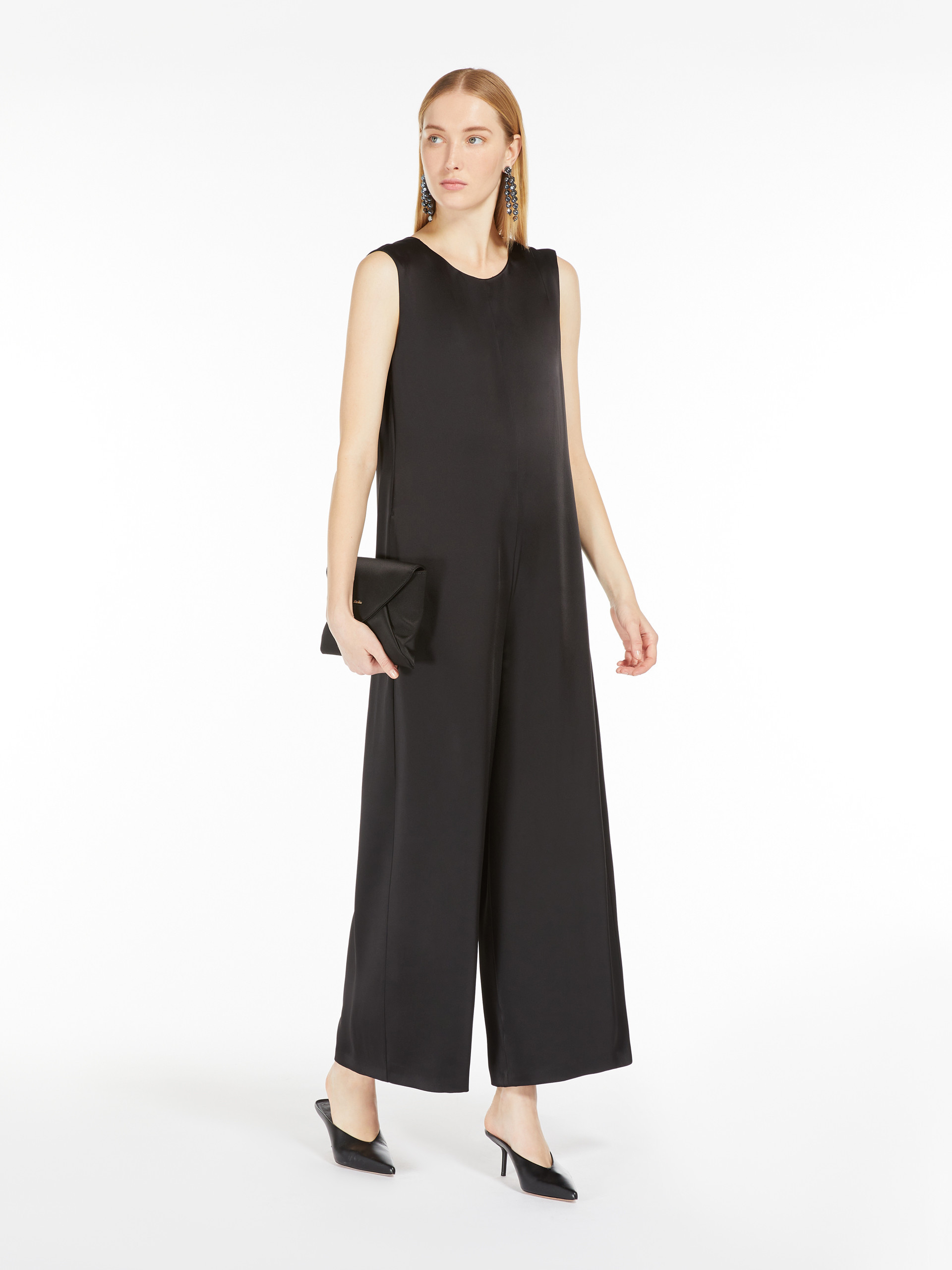 Max Mara Sleeveless Jumpsuit In Black