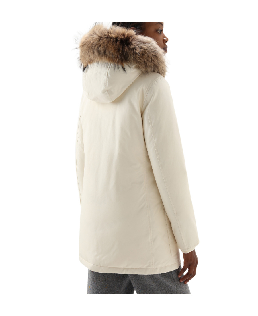 Shop Woolrich Logo Down Jacket In Nude