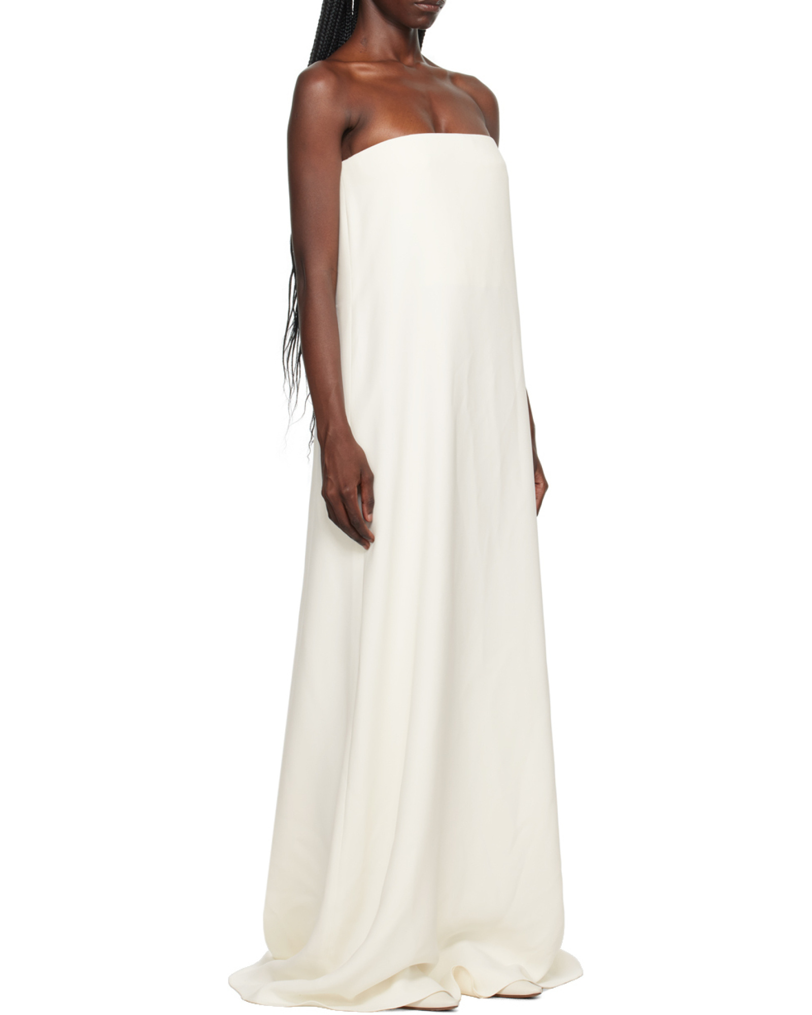 The Row Logo Silk Crepe De Chine Breast Dress