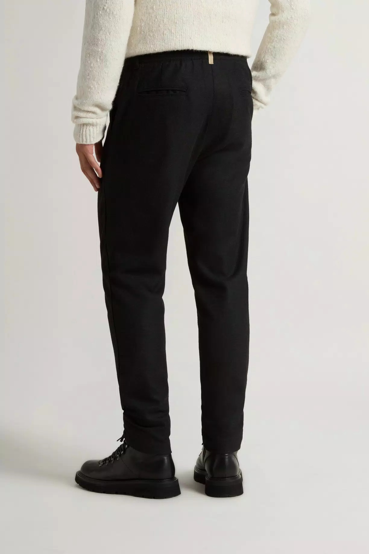 Woolrich Pleated Drawstring Trousers In Black