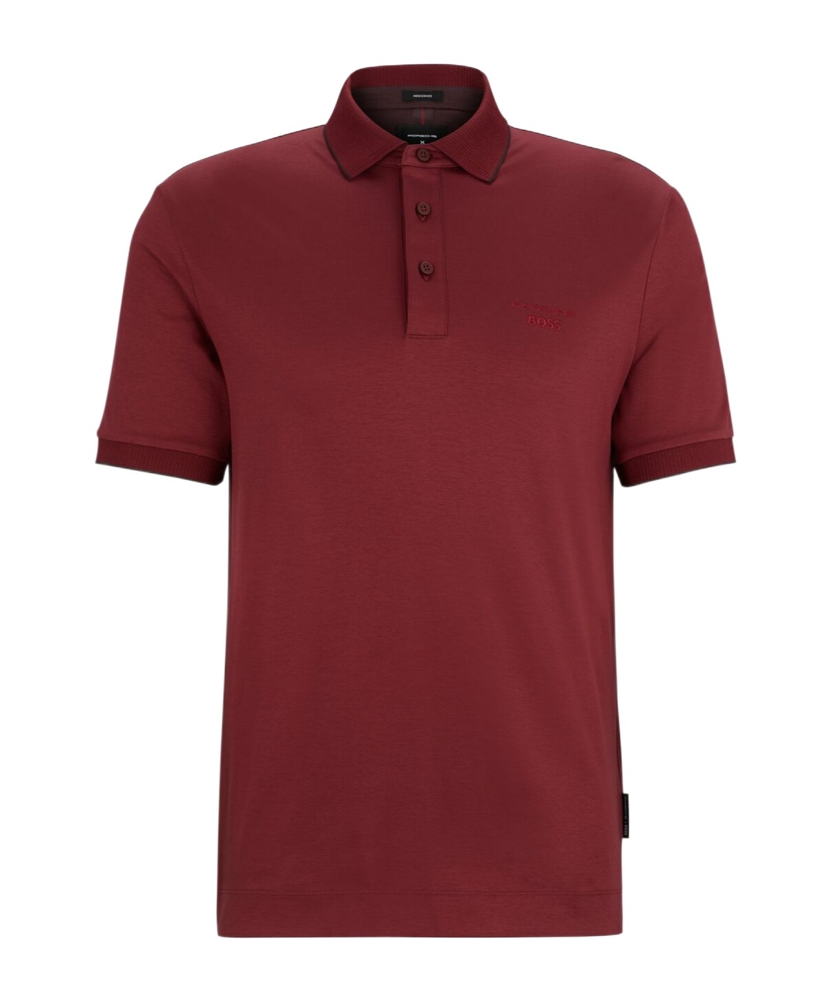 Hugo Boss Penrose Contrasting-collar Polo Shirt In Red