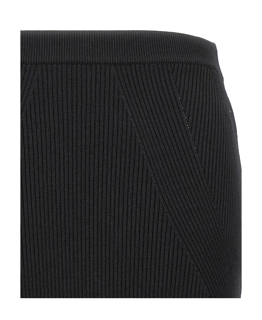 Alexander Mcqueen Pencil Midi Skirt In Black