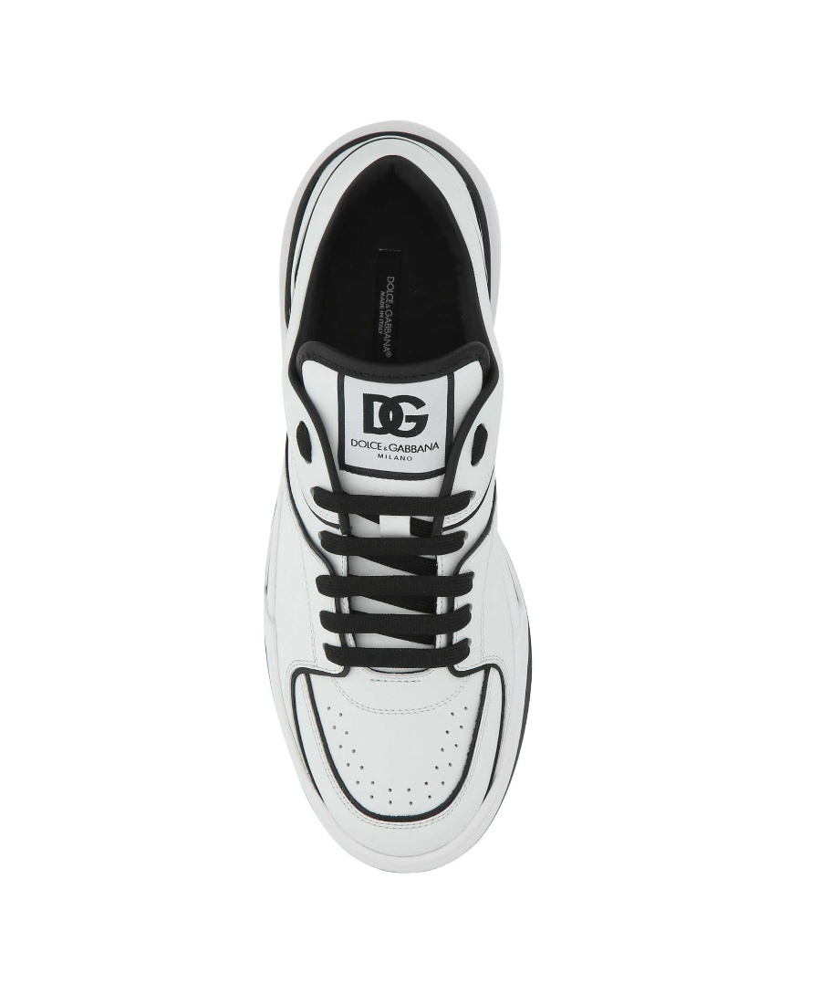 Dolce & Gabbana New Roma Leather Low-top Sneakers In White