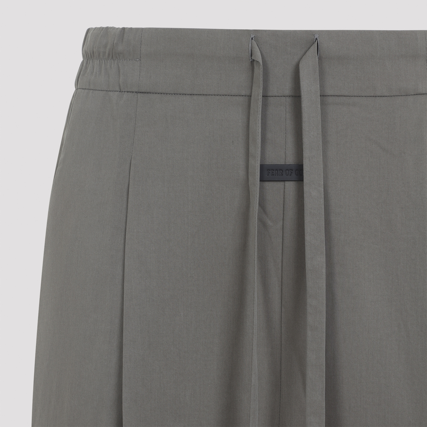 Fear Of God Straight Leg Pants Drawstring Waist In Gray