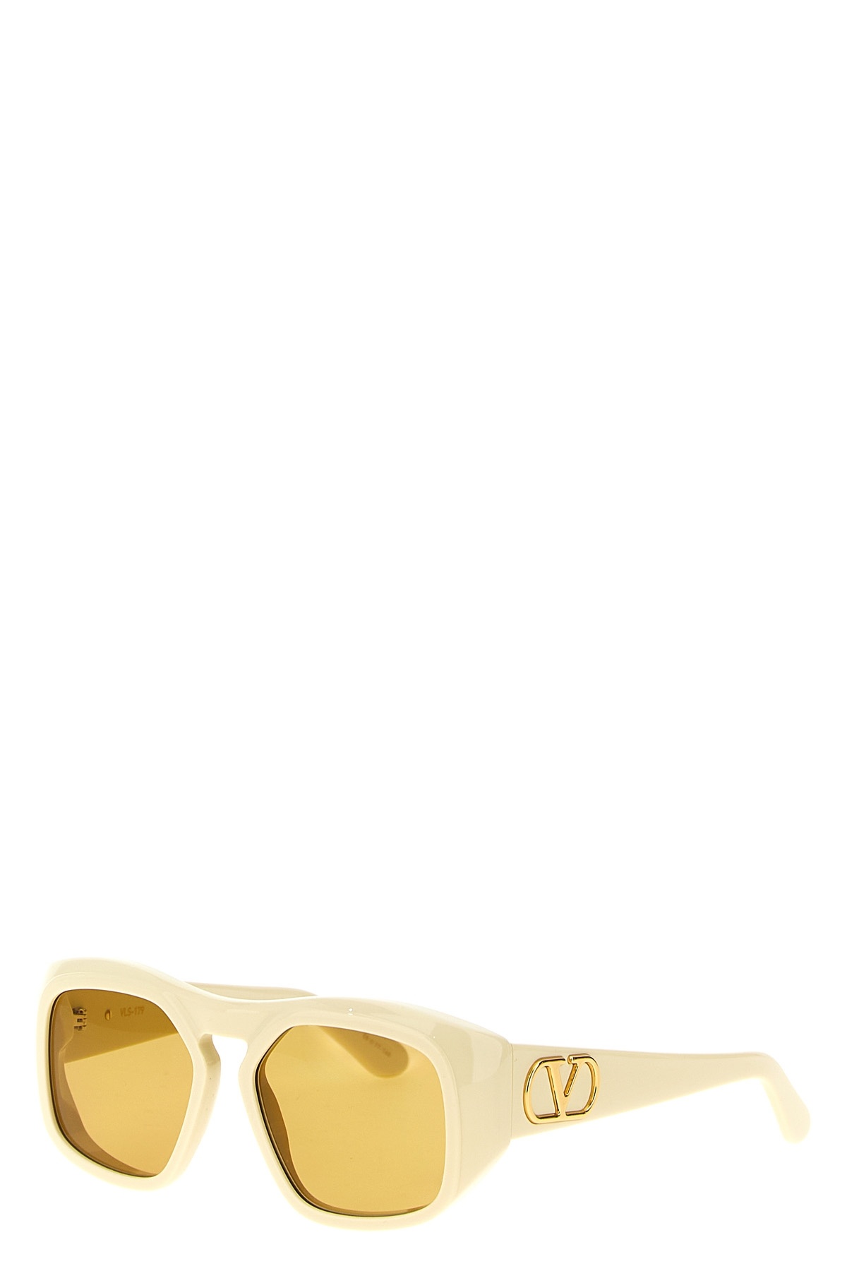 Valentino Acetate Square Frame Sunglasses In Yellow