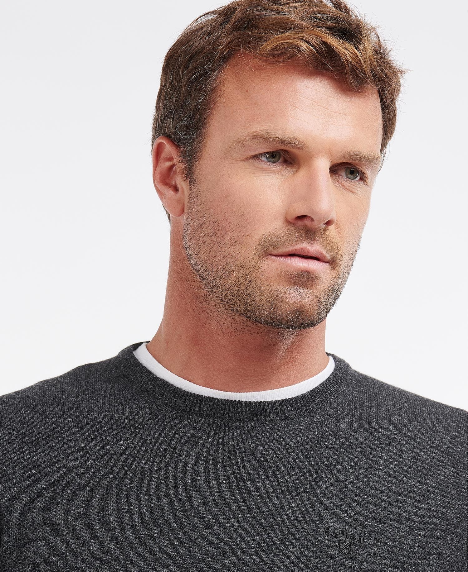Barbour Logo Wool Embroidered Sweater In Black