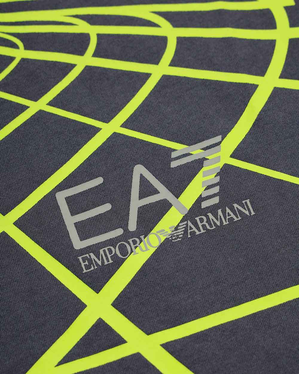 EA7 LOGO PRINTED ROUND COLLAR T-SHIRT