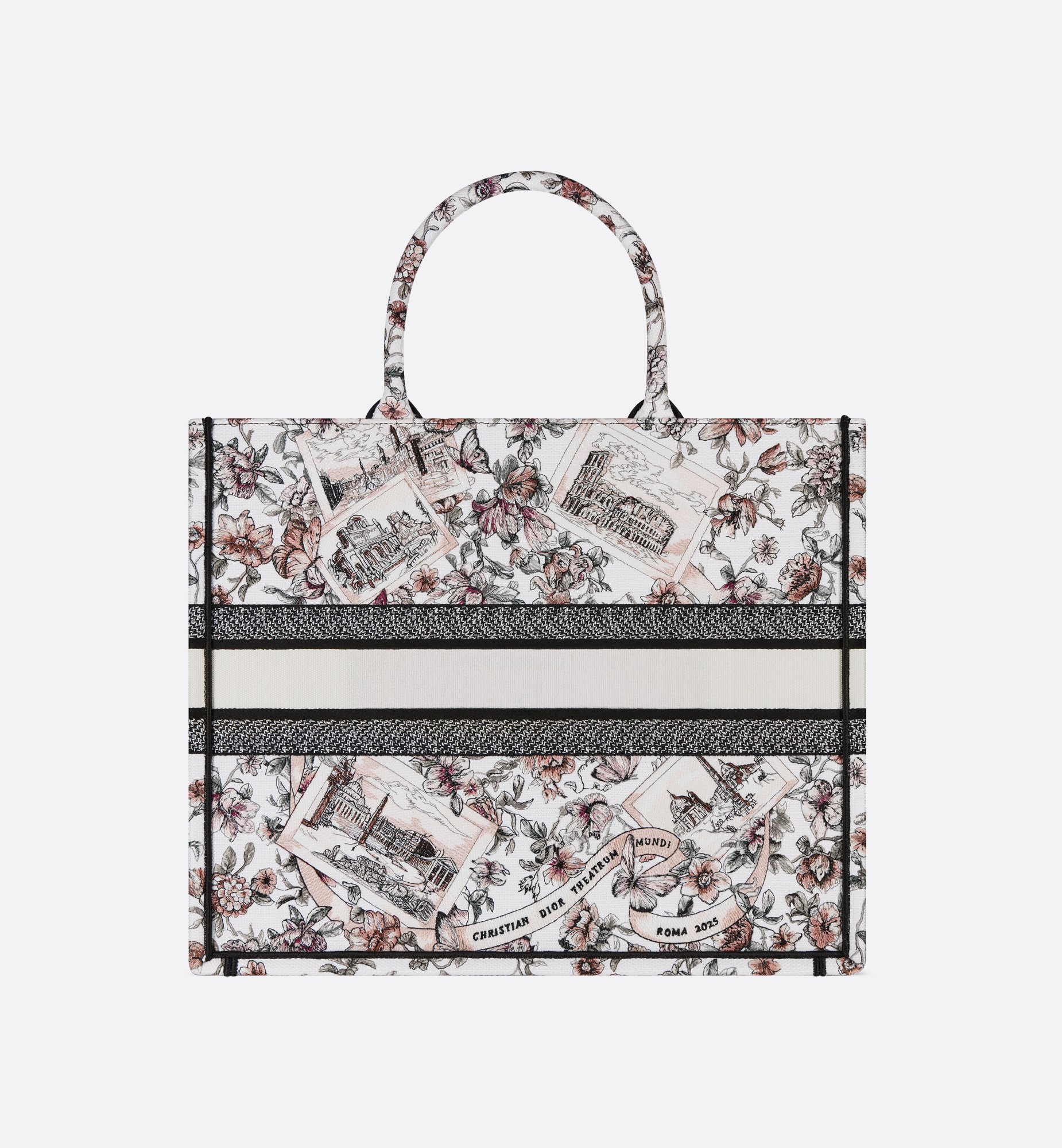 Dior Book Tote Shoulder Bag In Multi
