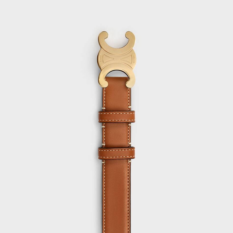 CELINE MEDIUM 25MM TRIOMPHE BELT IN NATURAL CALFSKIN