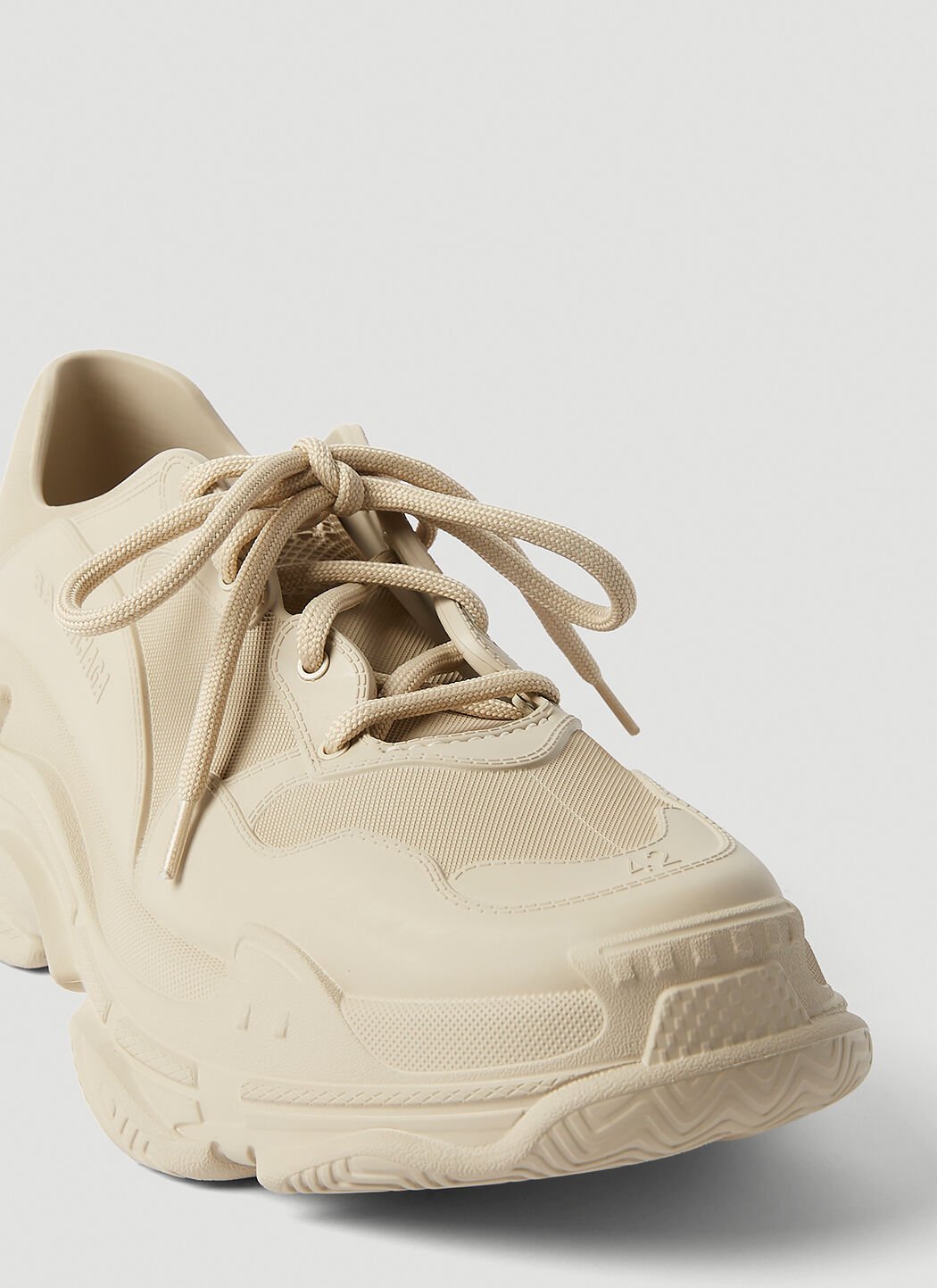Balenciaga Triple S Mold Lace-up Sneakers In Nude