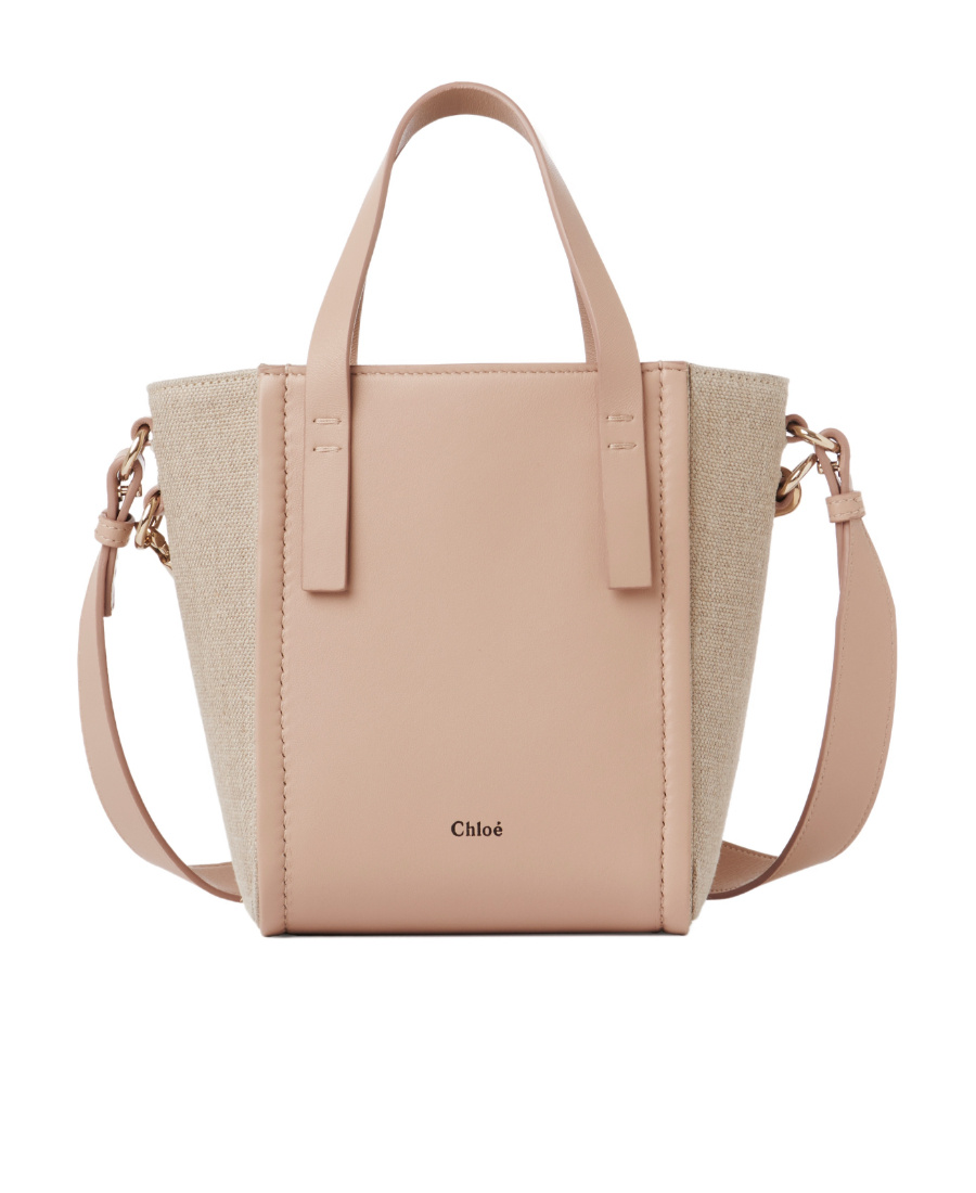 Chloé Small Sense Tote Bag In Nude