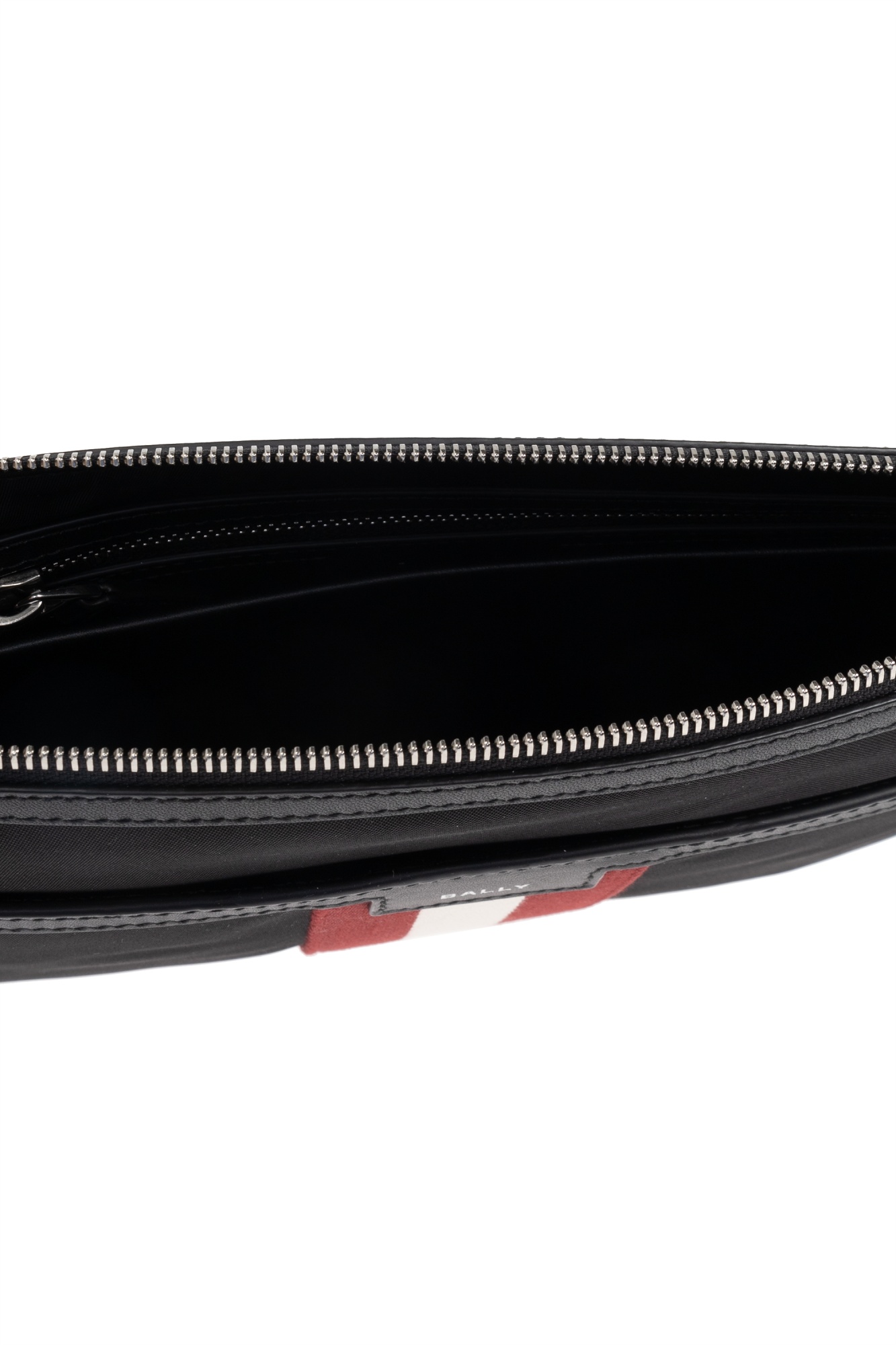 Bally Nylon Code Clutch With Wrist Strap In Black