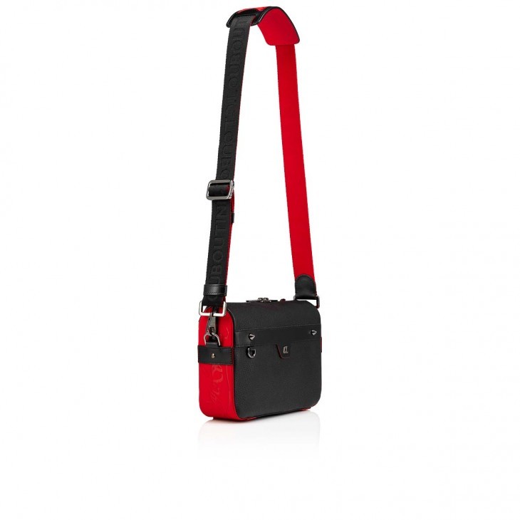 Christian Louboutin Ruisbuddy Leather Messenger Bag In Black