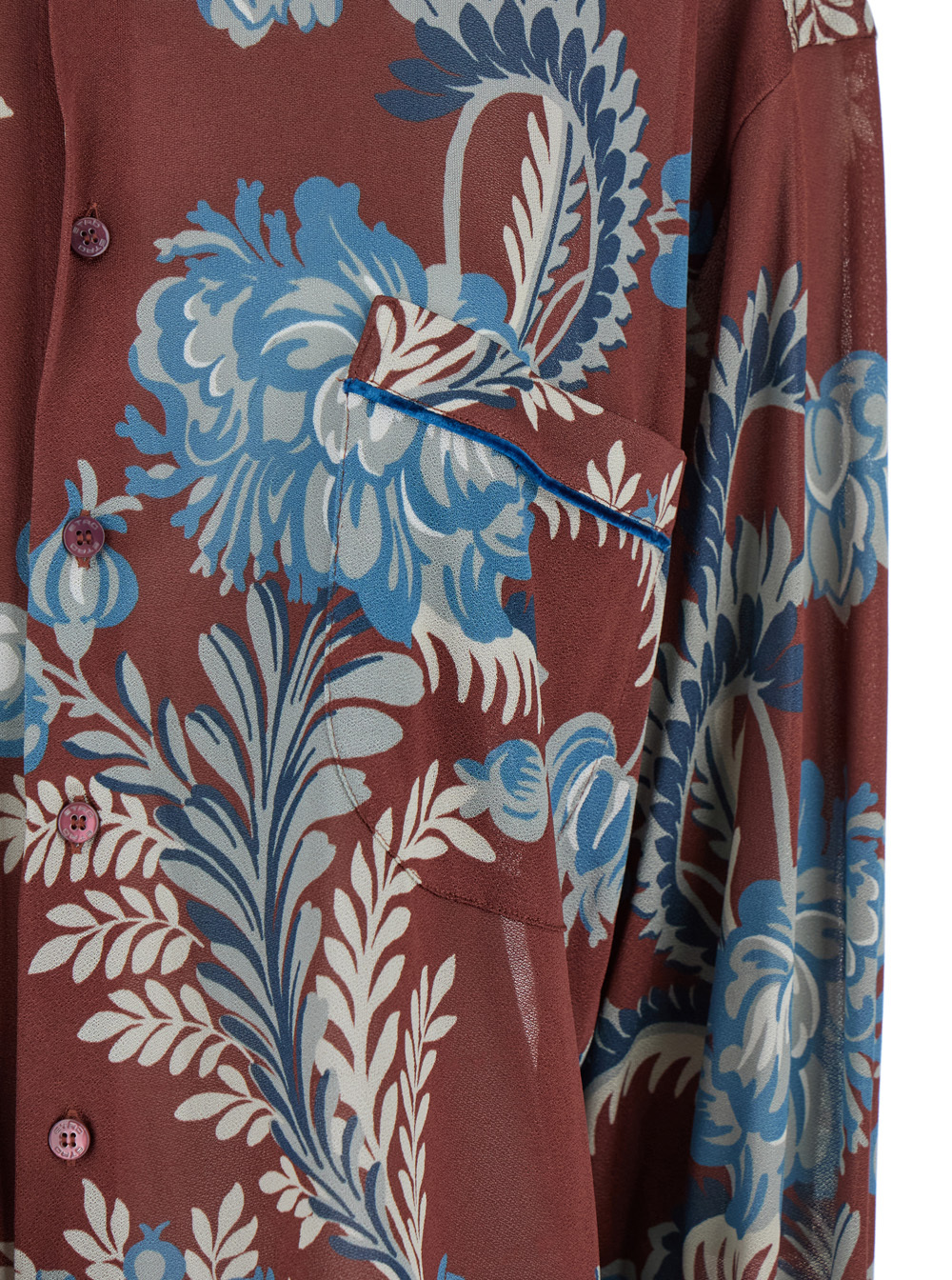 Etro Bordeaux Shirt With All-over Paisley Motiv In Red