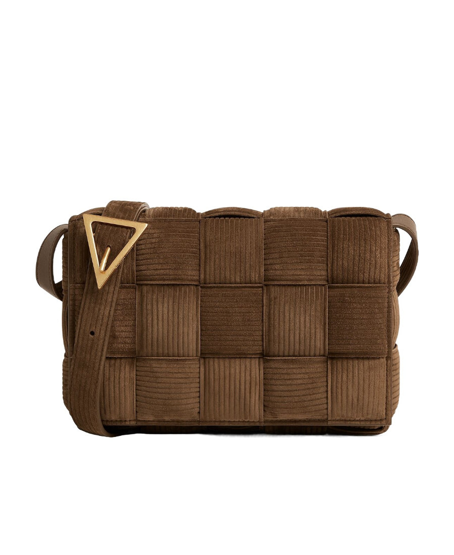 Bottega Veneta Cassette Shoulder Bag In Brown