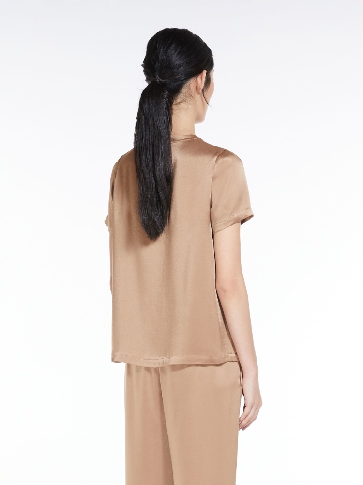 Max Mara Rebecca T-shirt In Nude