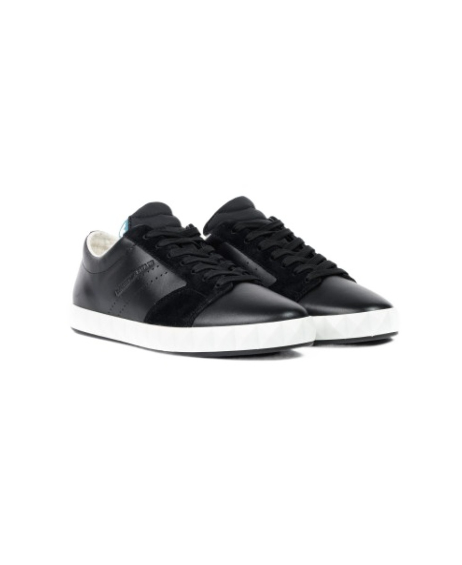 Shop Emporio Armani Logo Casual Sports Shoes In Black