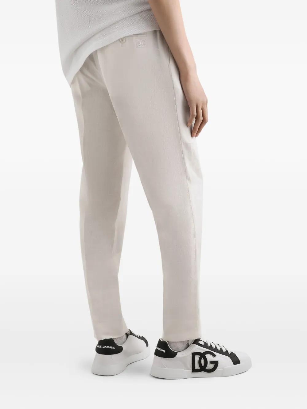 Dolce & Gabbana Tailored Tapered Trousers In White