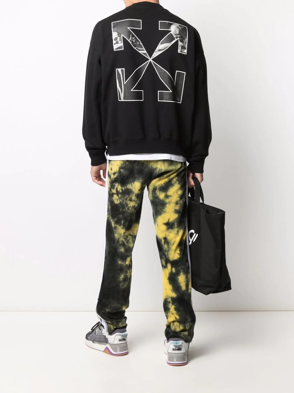 Off-white Carav Arrows Motif Sweatshirt In Black