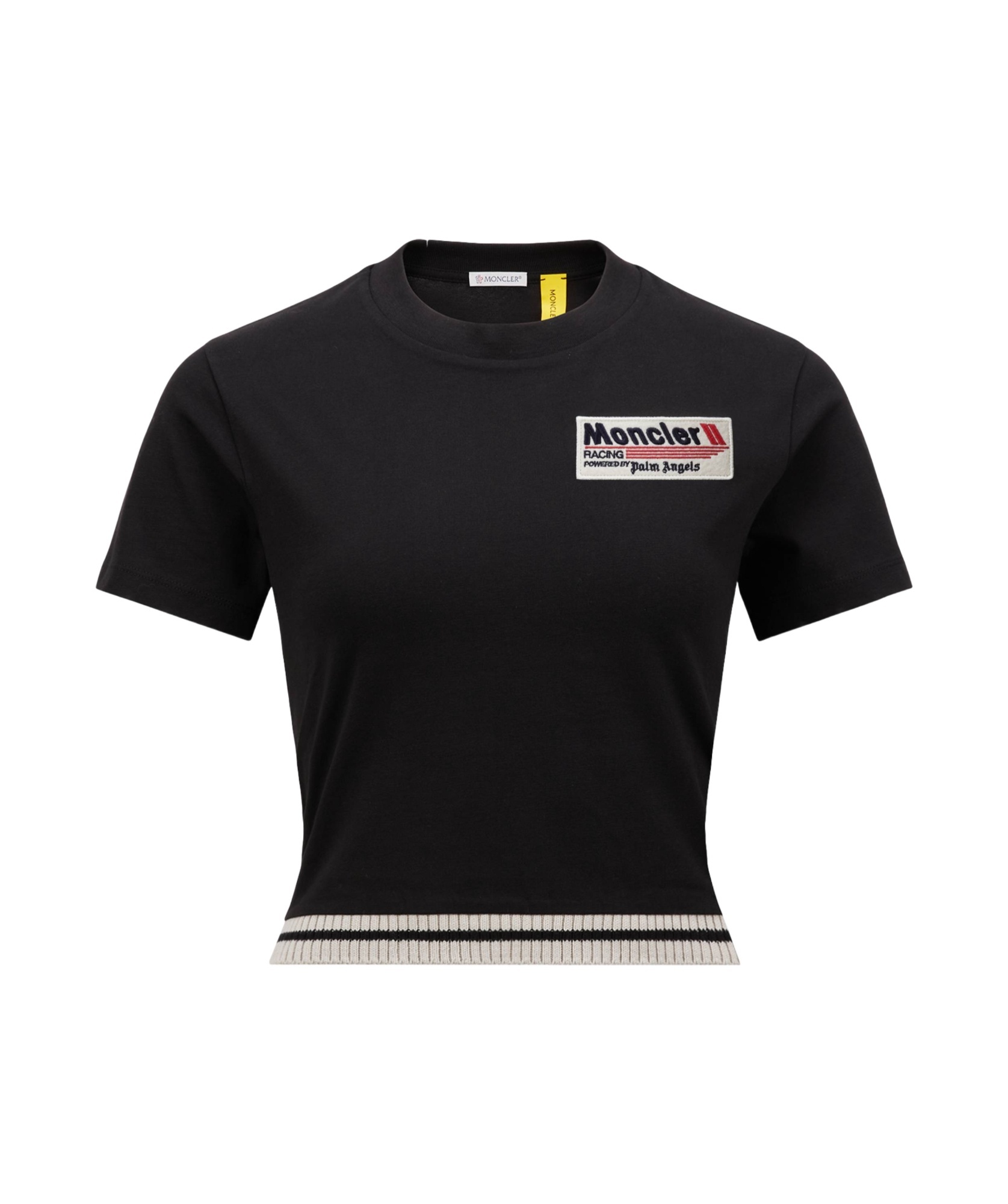 Moncler X Palm Angels Co-branded Round Collar Short-sleeve T-shirt In Black
