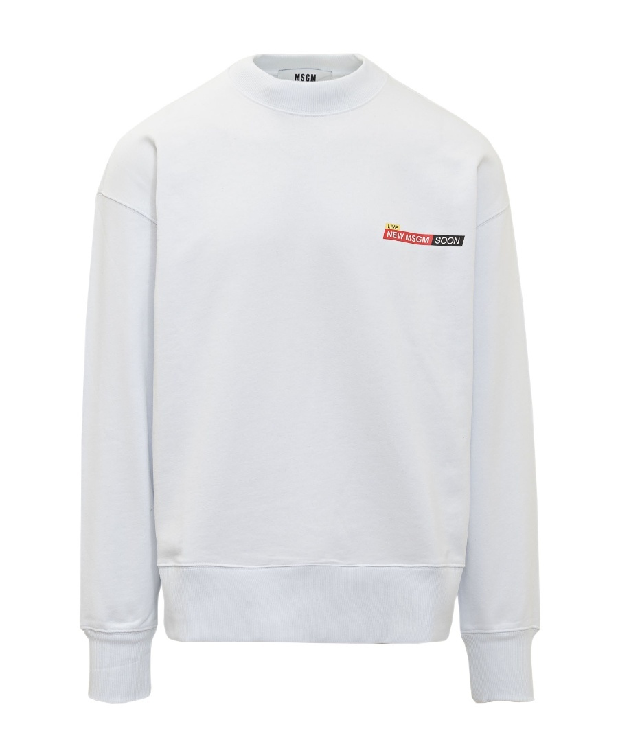 Msgm Graphic-print Sweatshirt In White