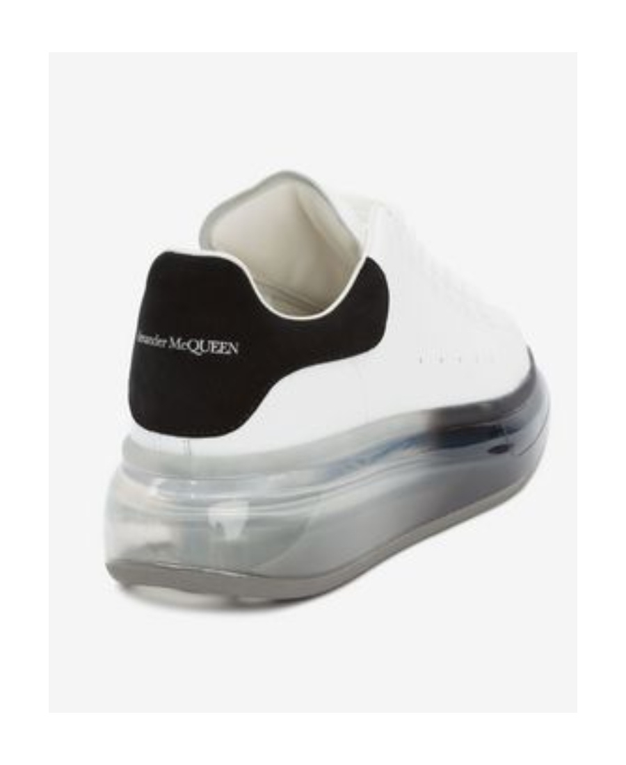 Alexander Mcqueen Sneakers Oversize Donna Pelle Bianco/nero In White