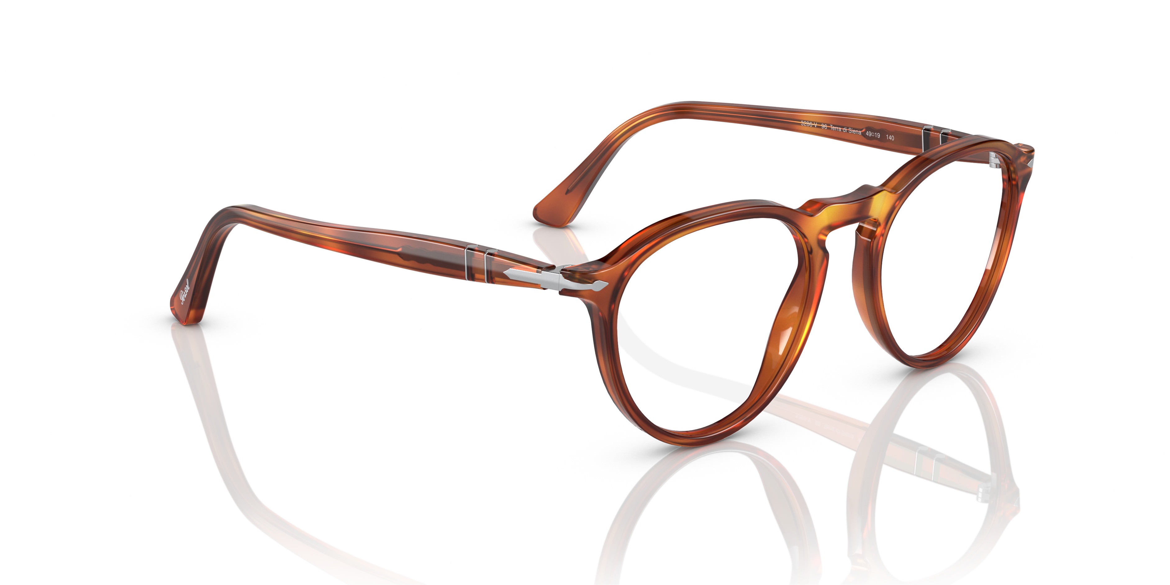 Persol Tortoiseshell-effect Round-frame Glasses In Brown
