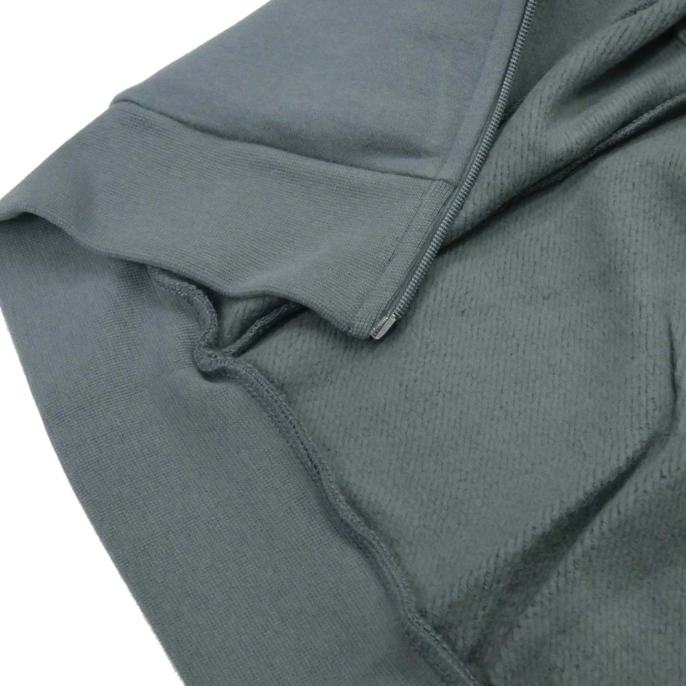 Ea7 Hooded Zipper Sweater In Gray